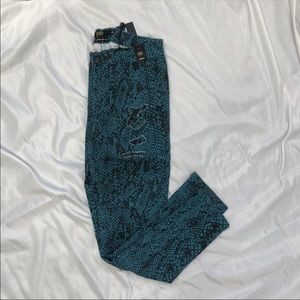 Turquoise L&B Snake Jeans
